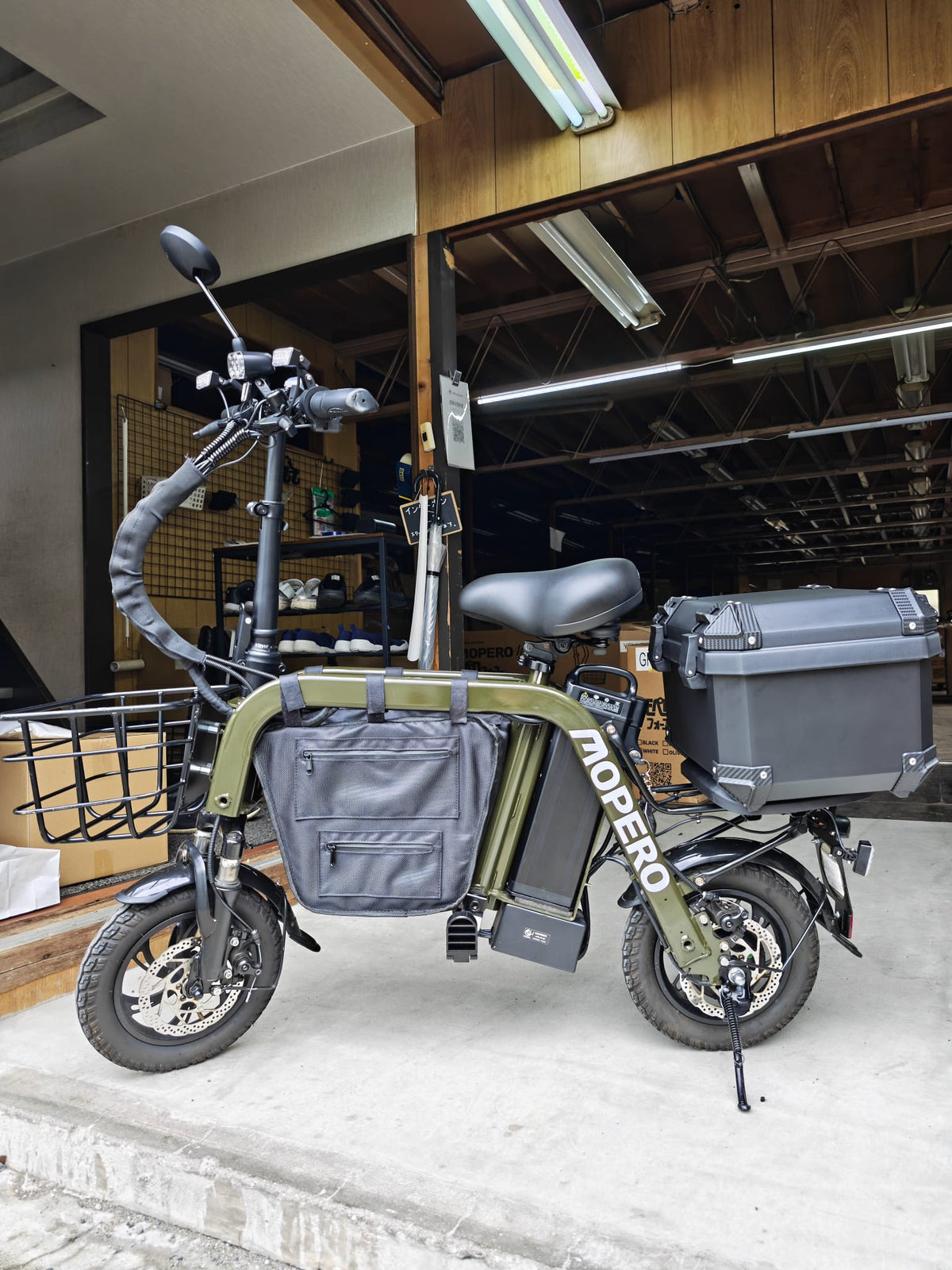 MOPERO mini cargo 対応 リアトランク 36L 大容量 鍵付き 防水 工具付き